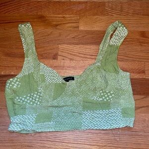 Kendall & Kylie patterned cropped tank top